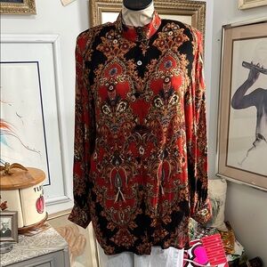 Vintage 90’s Paisley Button Down Blouse